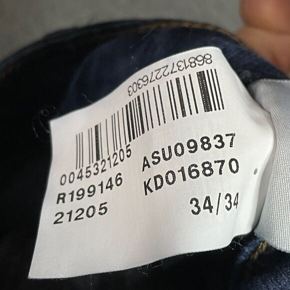 Mavi Jeans Mens 34x34 (Fits 31x32) Blue Jake Slim Fit Dark Wash Denim Stretch - Picture 5 of 15